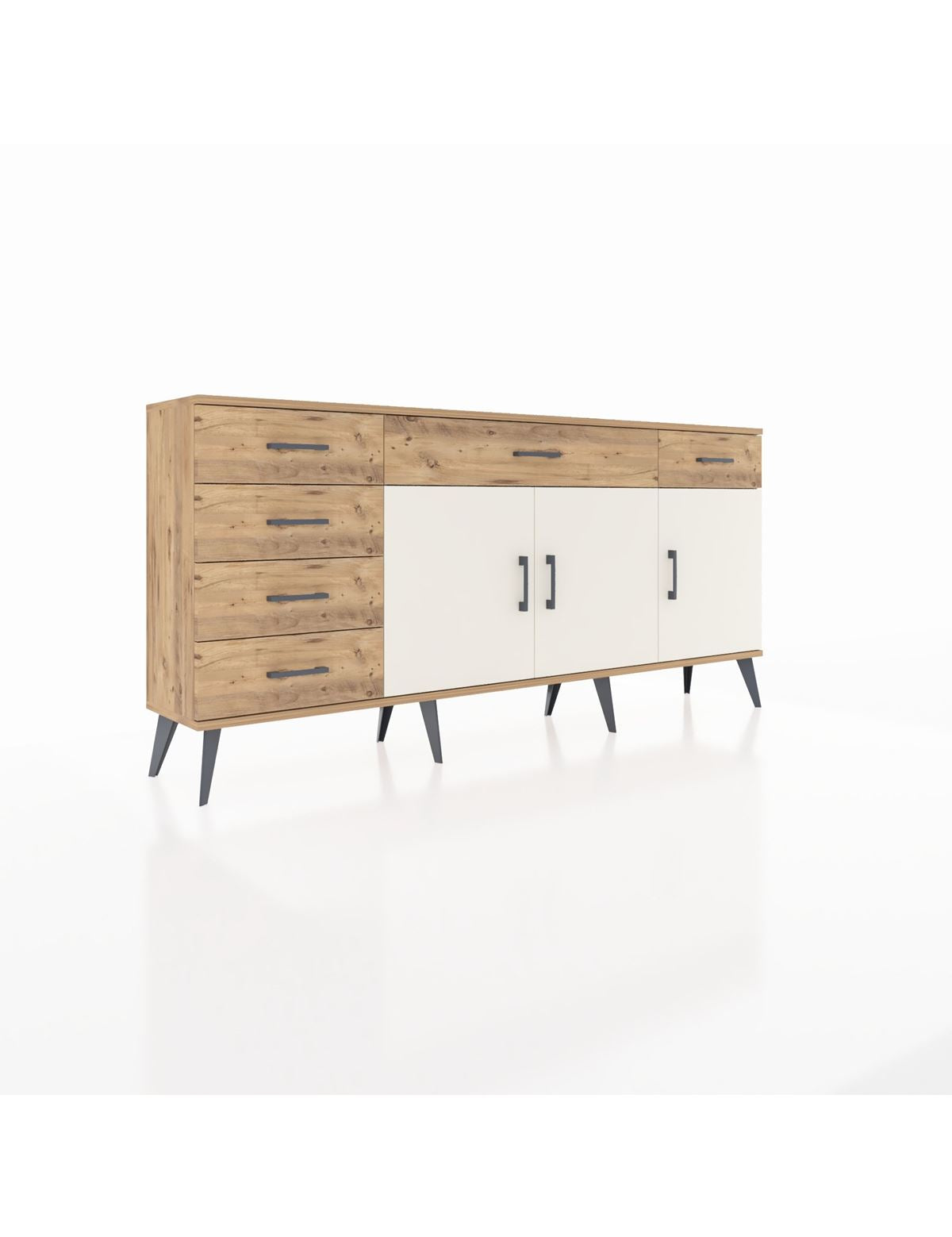 Arges Konsol 2 Raflı 6 Çekmeceli 3 Kapaklı 176x30x83 - S148M032V24A
