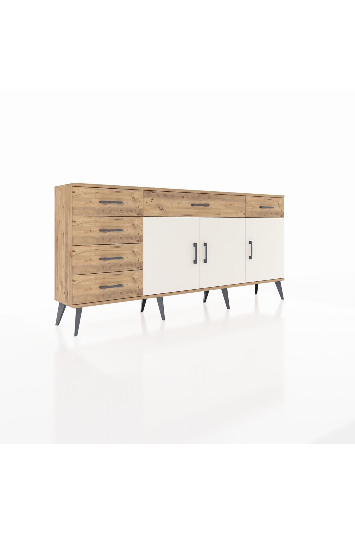 Arges Konsol 2 Raflı 6 Çekmeceli 3 Kapaklı 176x30x83 - S148M032V24A