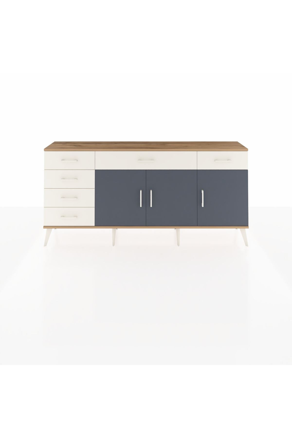 Arges Konsol 2 Raflı 6 Çekmeceli 3 Kapaklı 176x30x83 - S148M032V25A