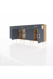 Arges Konsol 2 Raflı 6 Çekmeceli 3 Kapaklı 176x30x83 - S148M032V26A