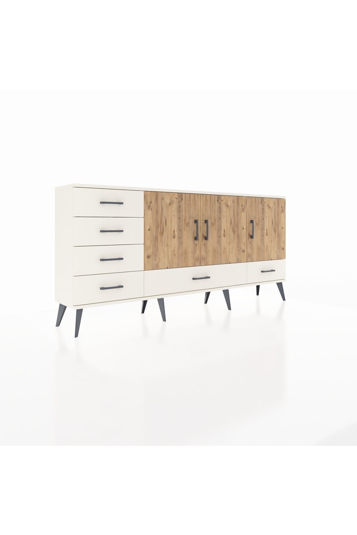 Arges Konsol 4 Raflı 6 Çekmeceli 3 Kapaklı 176x30x83 - S148M033V01A