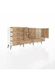 Arges Konsol 4 Raflı 6 Çekmeceli 3 Kapaklı 176x30x83 - S148M033V03A