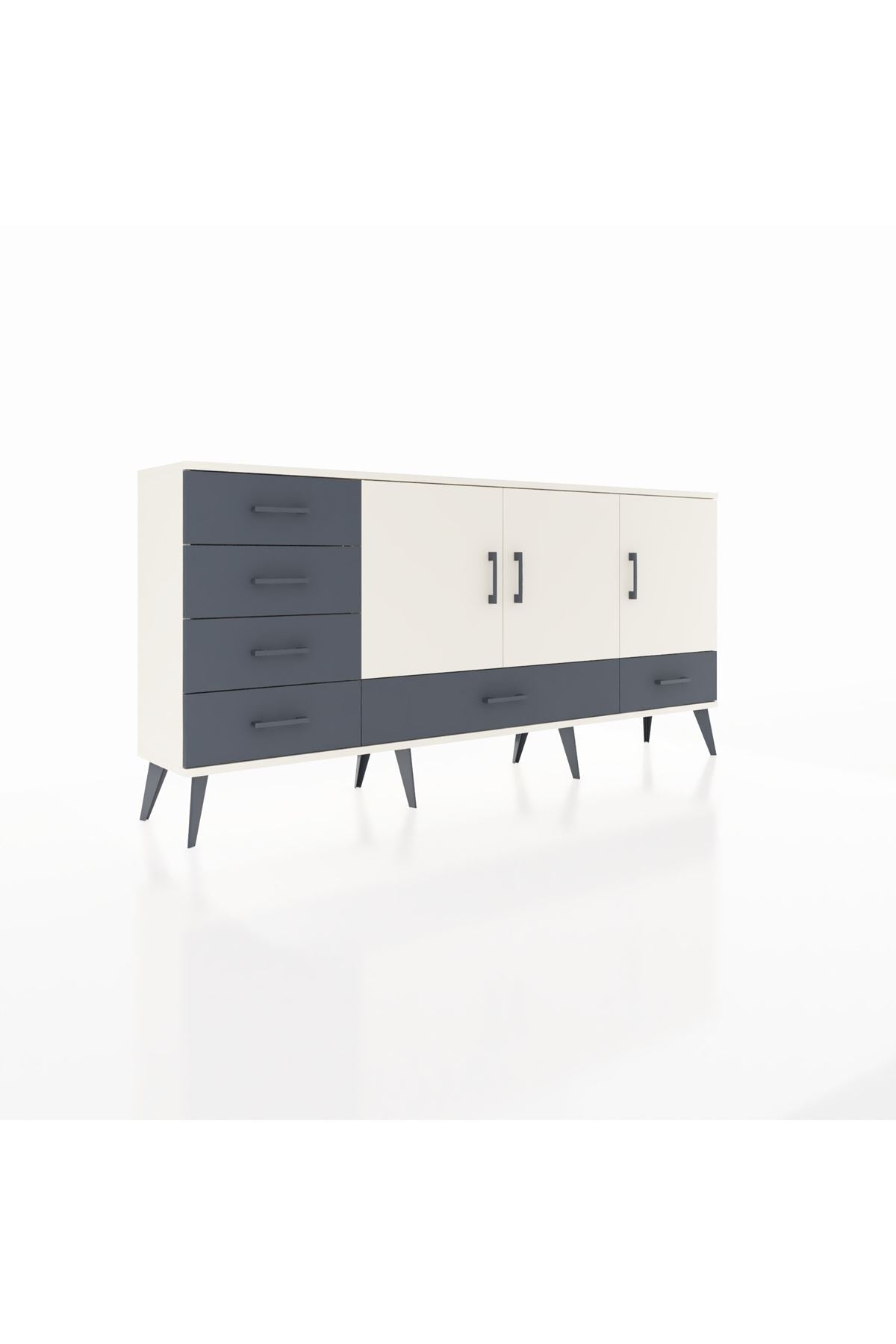 Arges Konsol 4 Raflı 6 Çekmeceli 3 Kapaklı 176x30x83 - S148M033V05A