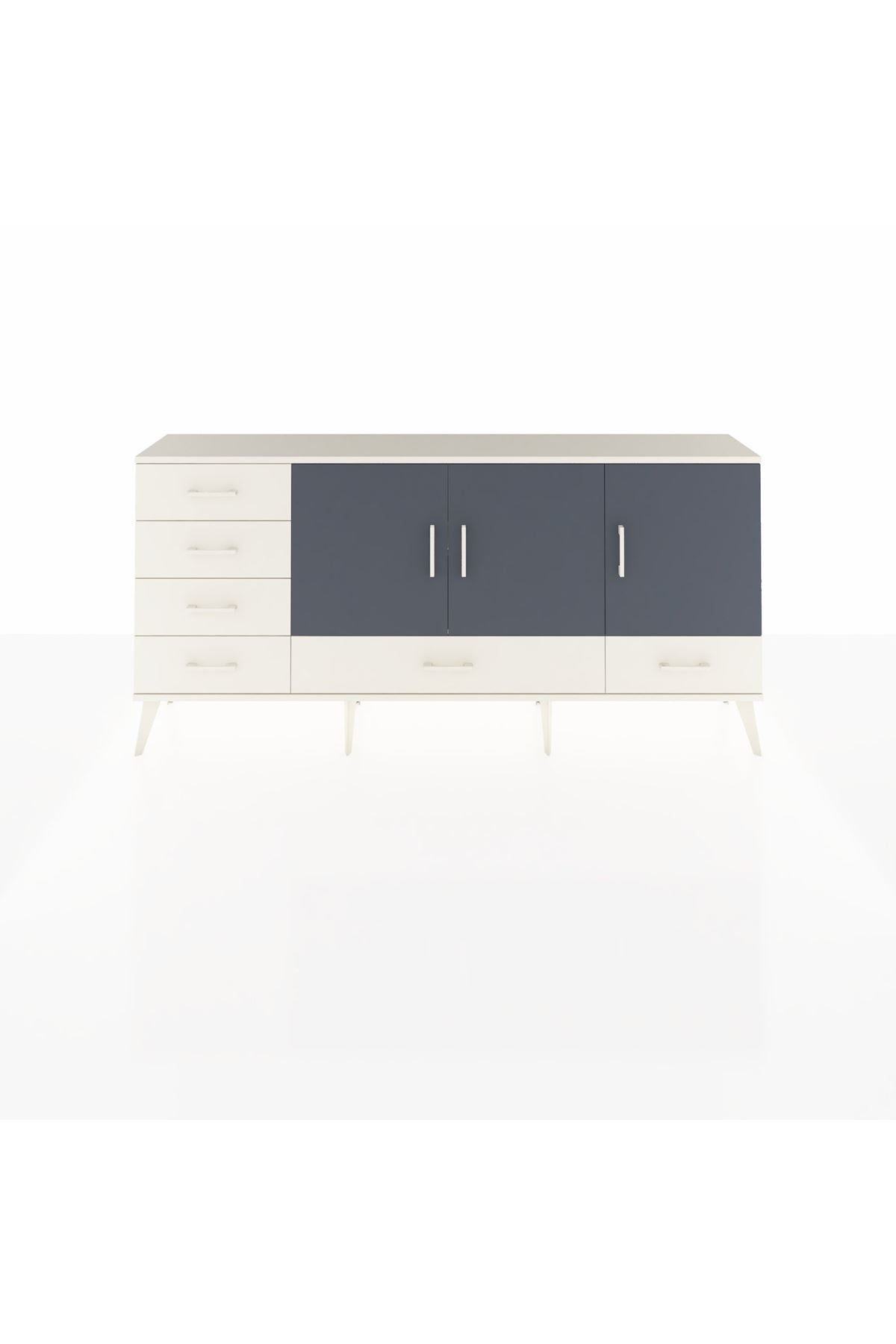 Arges Konsol 4 Raflı 6 Çekmeceli 3 Kapaklı 176x30x83 - S148M033V07A