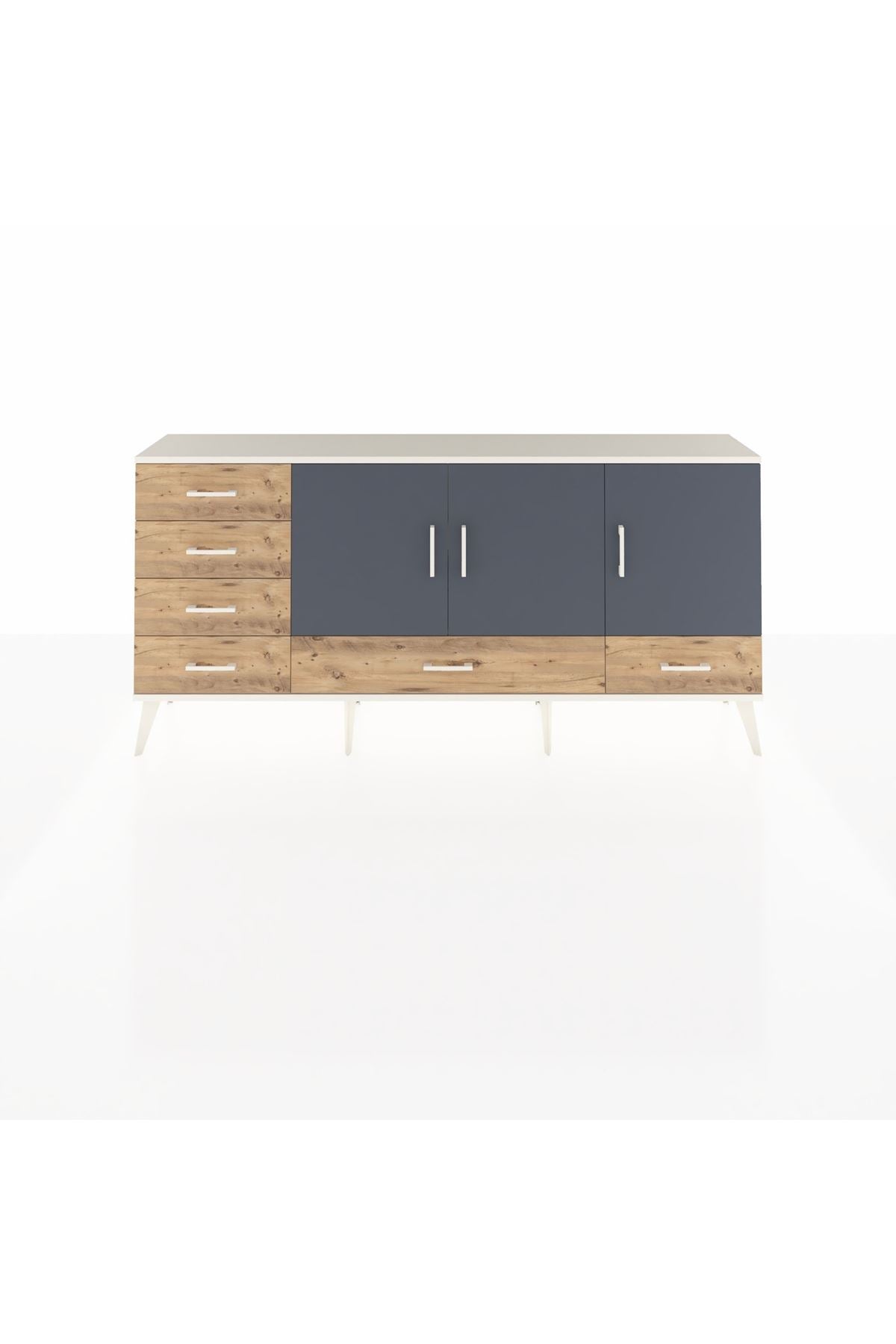 Arges Konsol 4 Raflı 6 Çekmeceli 3 Kapaklı 176x30x83 - S148M033V09A