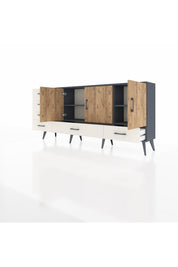 Arges Konsol 4 Raflı 6 Çekmeceli 3 Kapaklı 176x30x83 - S148M033V10A