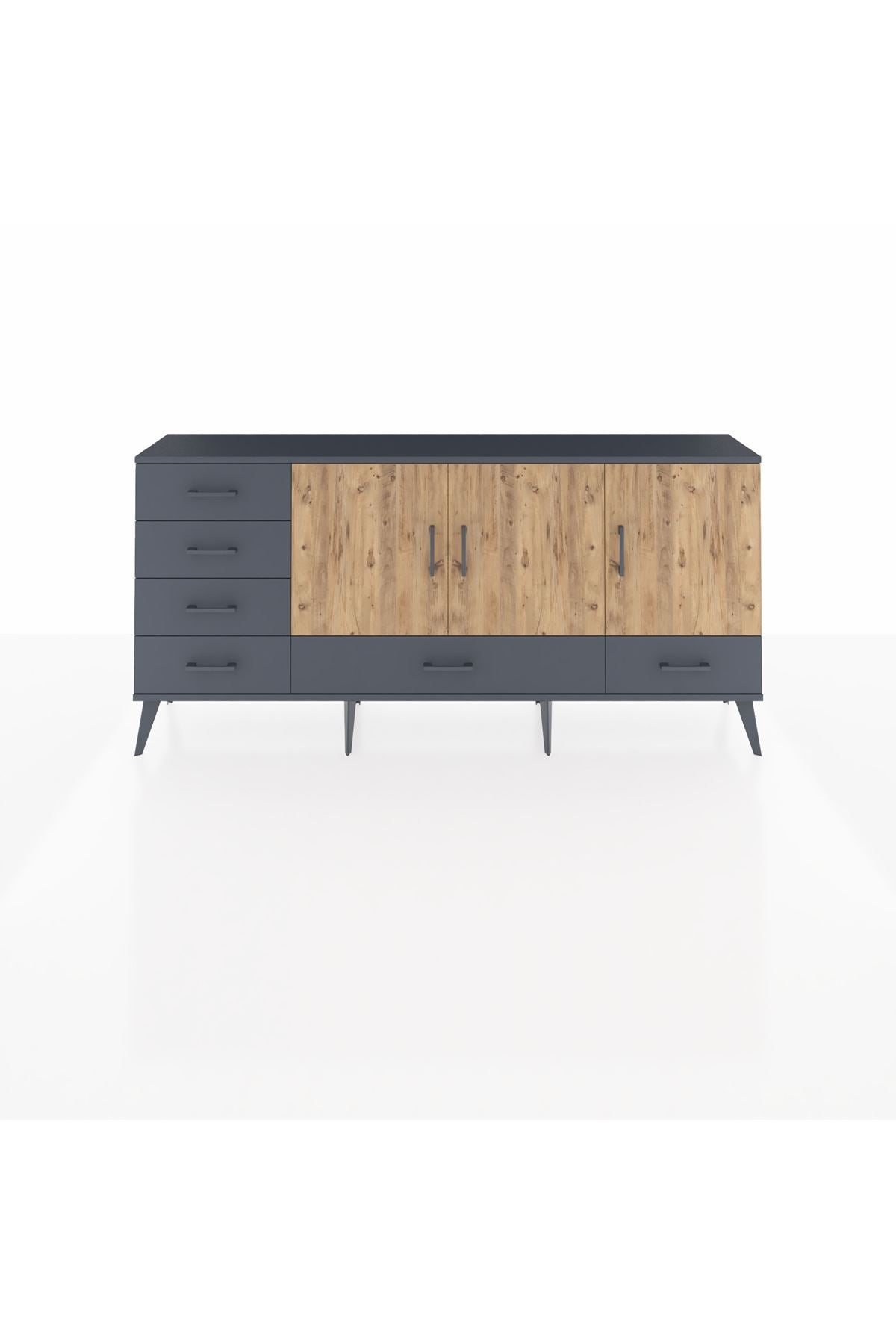 Arges Konsol 4 Raflı 6 Çekmeceli 3 Kapaklı 176x30x83 - S148M033V11A