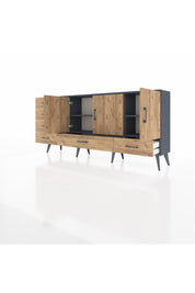 Arges Konsol 4 Raflı 6 Çekmeceli 3 Kapaklı 176x30x83 - S148M033V12A