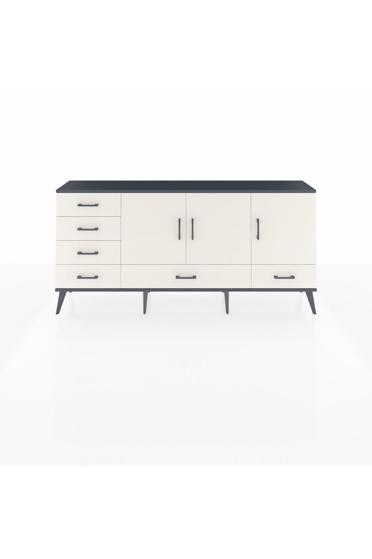 Arges Konsol 4 Raflı 6 Çekmeceli 3 Kapaklı 176x30x83 - S148M033V13A