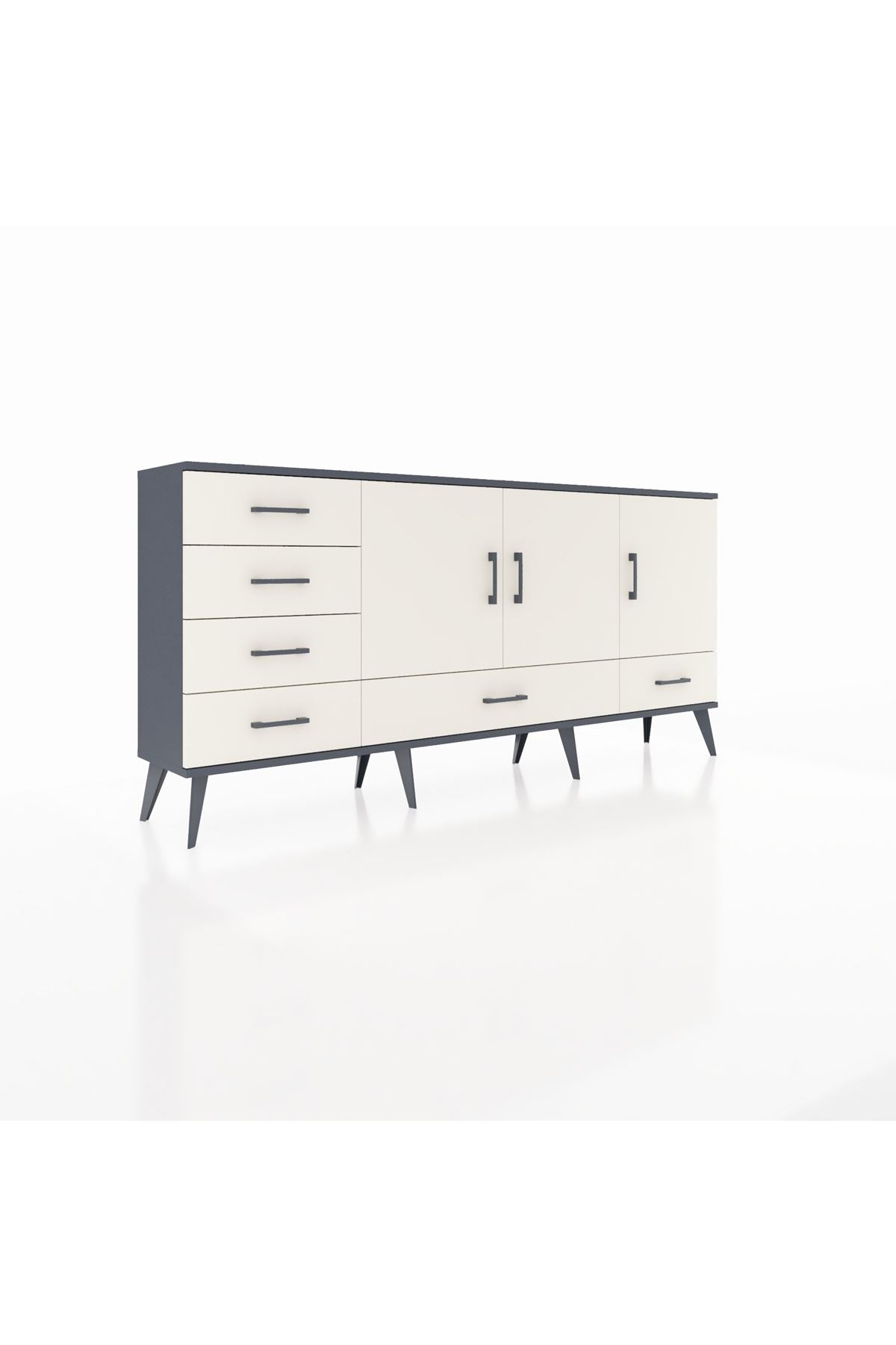 Arges Konsol 4 Raflı 6 Çekmeceli 3 Kapaklı 176x30x83 - S148M033V13A