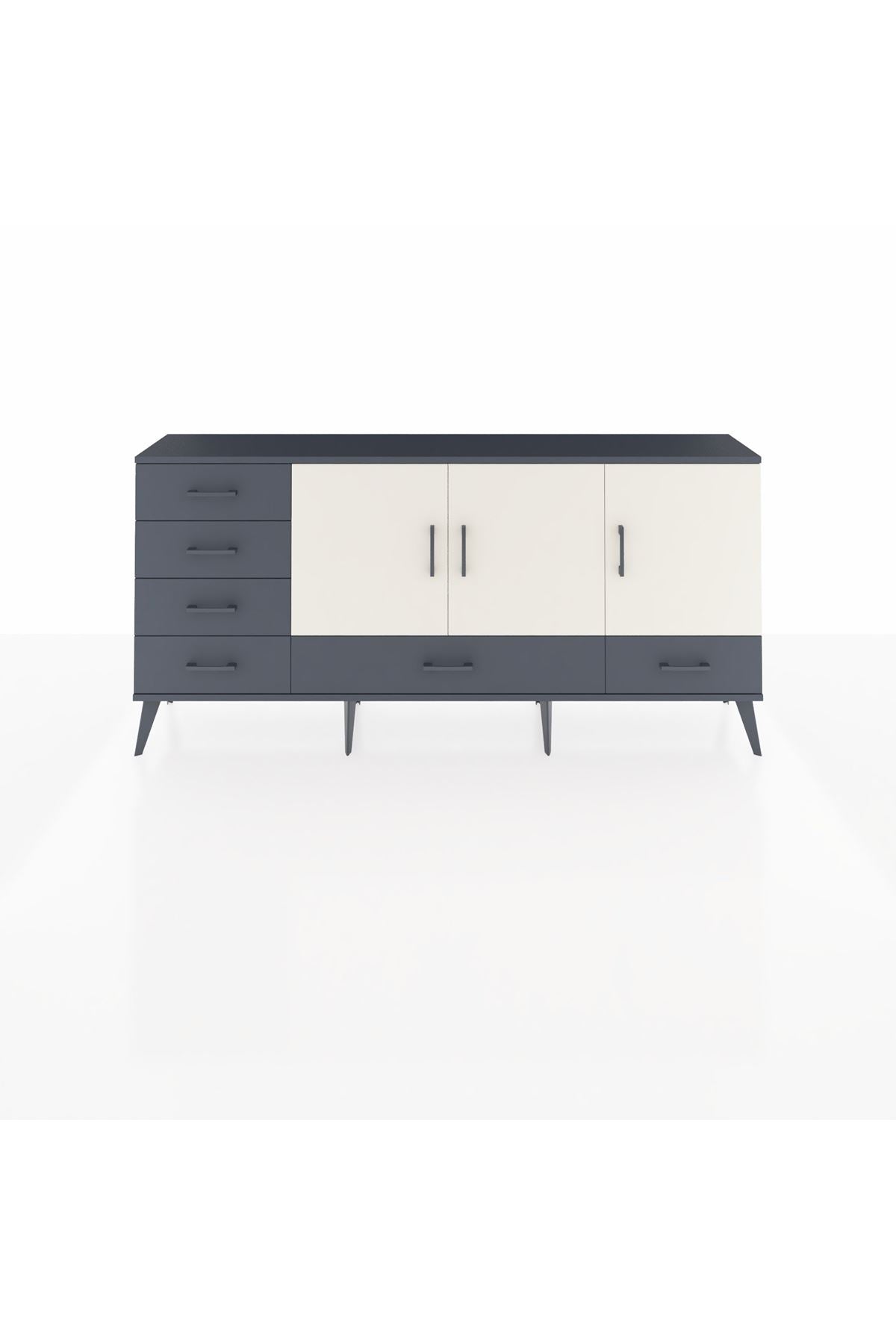 Arges Konsol 4 Raflı 6 Çekmeceli 3 Kapaklı 176x30x83 - S148M033V14A