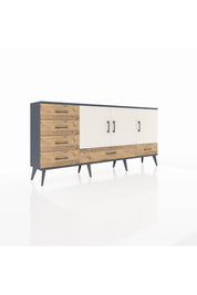 Arges Konsol 4 Raflı 6 Çekmeceli 3 Kapaklı 176x30x83 - S148M033V15A