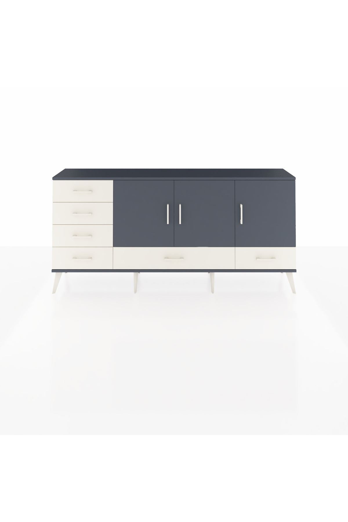 Arges Konsol 4 Raflı 6 Çekmeceli 3 Kapaklı 176x30x83 - S148M033V16A