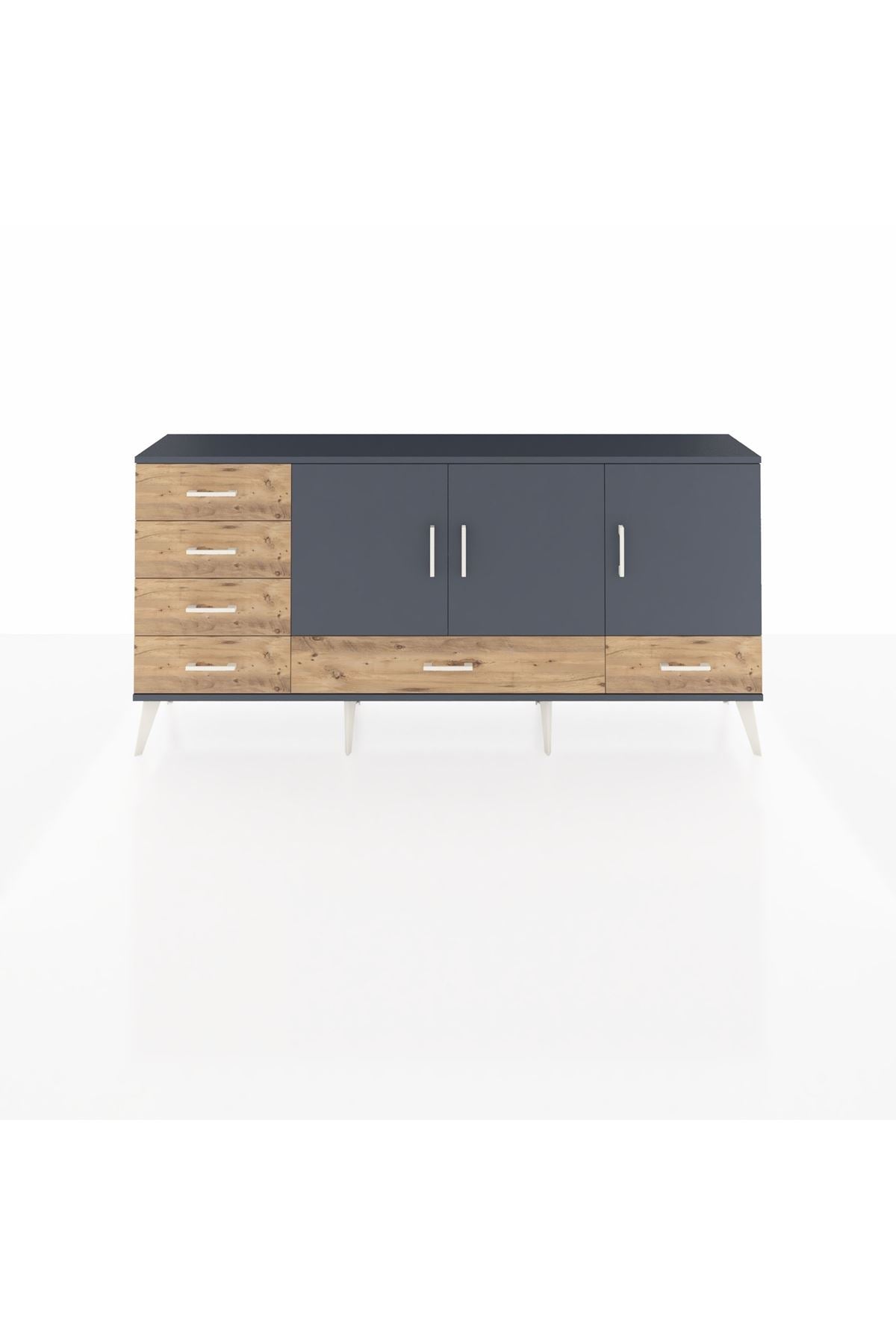 Arges Konsol 4 Raflı 6 Çekmeceli 3 Kapaklı 176x30x83 - S148M033V18A