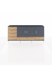 Arges Konsol 4 Raflı 6 Çekmeceli 3 Kapaklı 176x30x83 - S148M033V18A