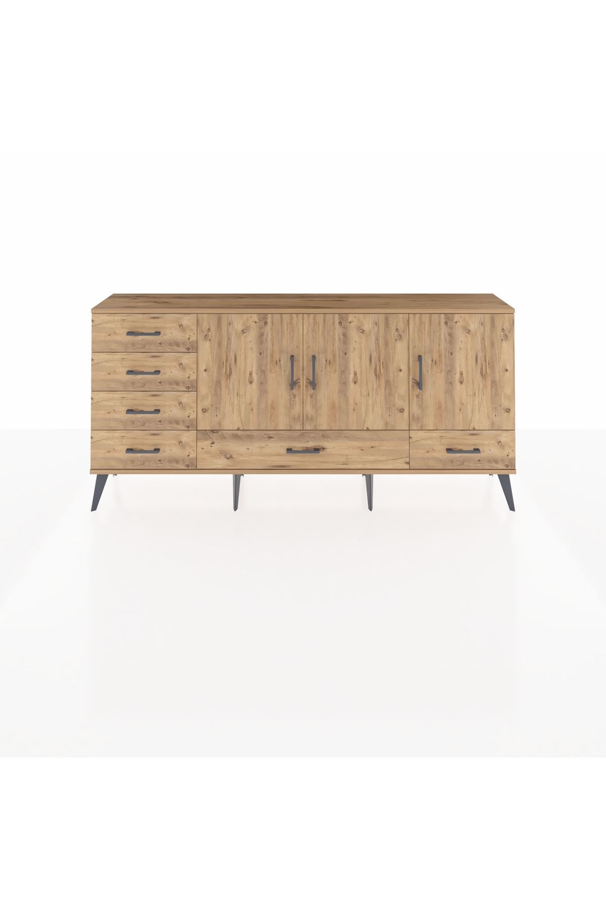 Arges Konsol 4 Raflı 6 Çekmeceli 3 Kapaklı 176x30x83 - S148M033V21A