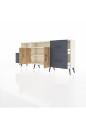 Arges Konsol 3 Raflı 4 Çekmeceli 2 Kapaklı 176x30x83 - S148M034V02A