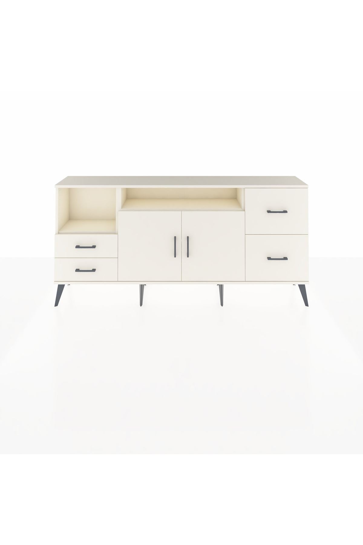 Arges Konsol 3 Raflı 4 Çekmeceli 2 Kapaklı 176x30x83 - S148M034V04A