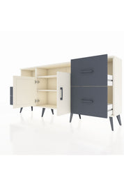 Arges Konsol 3 Raflı 4 Çekmeceli 2 Kapaklı 176x30x83 - S148M034V05A