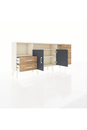 Arges Konsol 3 Raflı 4 Çekmeceli 2 Kapaklı 176x30x83 - S148M034V09A