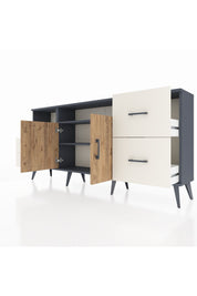 Arges Konsol 3 Raflı 4 Çekmeceli 2 Kapaklı 176x30x83 - S148M034V10A