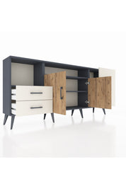 Arges Konsol 3 Raflı 4 Çekmeceli 2 Kapaklı 176x30x83 - S148M034V10A