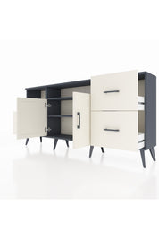 Arges Konsol 3 Raflı 4 Çekmeceli 2 Kapaklı 176x30x83 - S148M034V13A