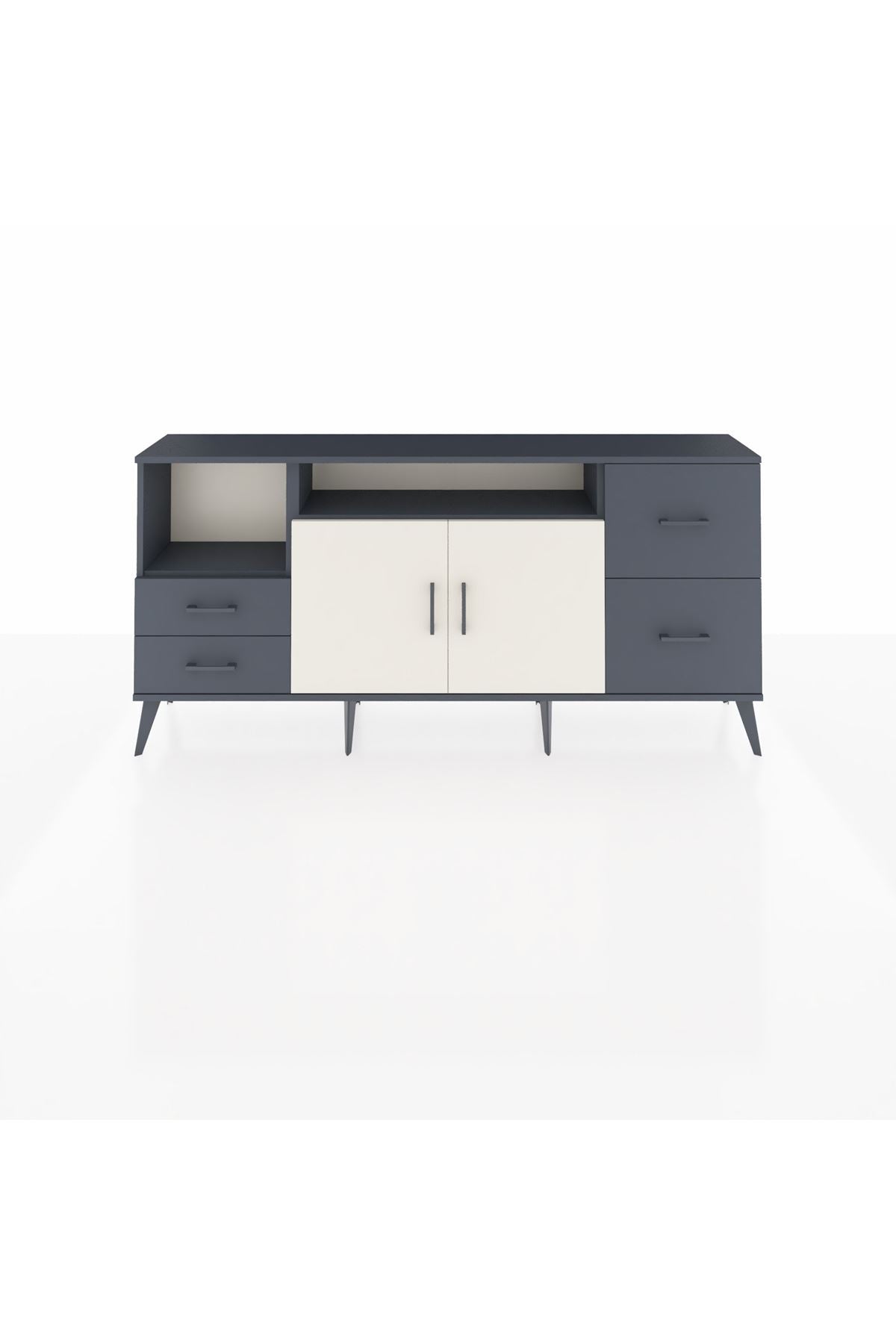 Arges Konsol 3 Raflı 4 Çekmeceli 2 Kapaklı 176x30x83 - S148M034V14A