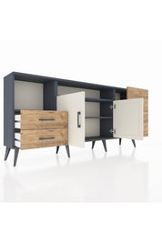 Arges Konsol 3 Raflı 4 Çekmeceli 2 Kapaklı 176x30x83 - S148M034V15A