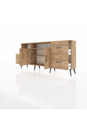 Arges Konsol 3 Raflı 4 Çekmeceli 2 Kapaklı 176x30x83 - S148M034V21A