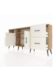 Arges Konsol 3 Raflı 4 Çekmeceli 2 Kapaklı 176x30x83 - S148M034V22A