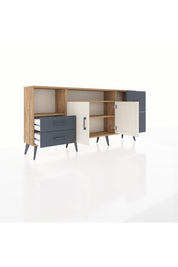 Arges Konsol 3 Raflı 4 Çekmeceli 2 Kapaklı 176x30x83 - S148M034V23A