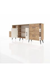 Arges Konsol 3 Raflı 4 Çekmeceli 2 Kapaklı 176x30x83 - S148M034V24A