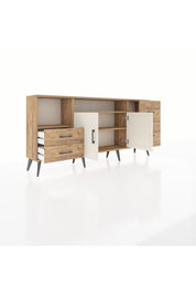 Arges Konsol 3 Raflı 4 Çekmeceli 2 Kapaklı 176x30x83 - S148M034V24A