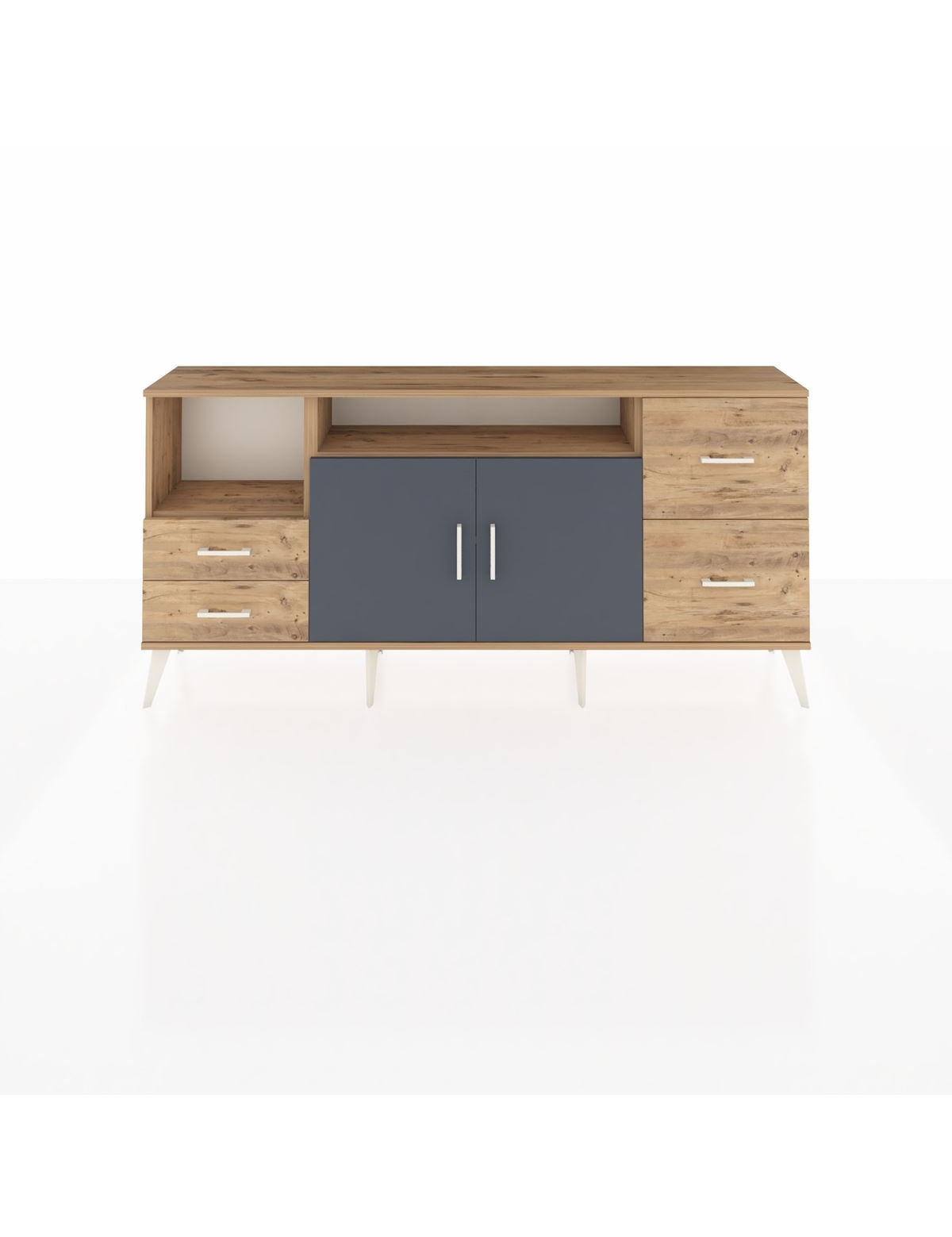Arges Konsol 3 Raflı 4 Çekmeceli 2 Kapaklı 176x30x83 - S148M034V27A
