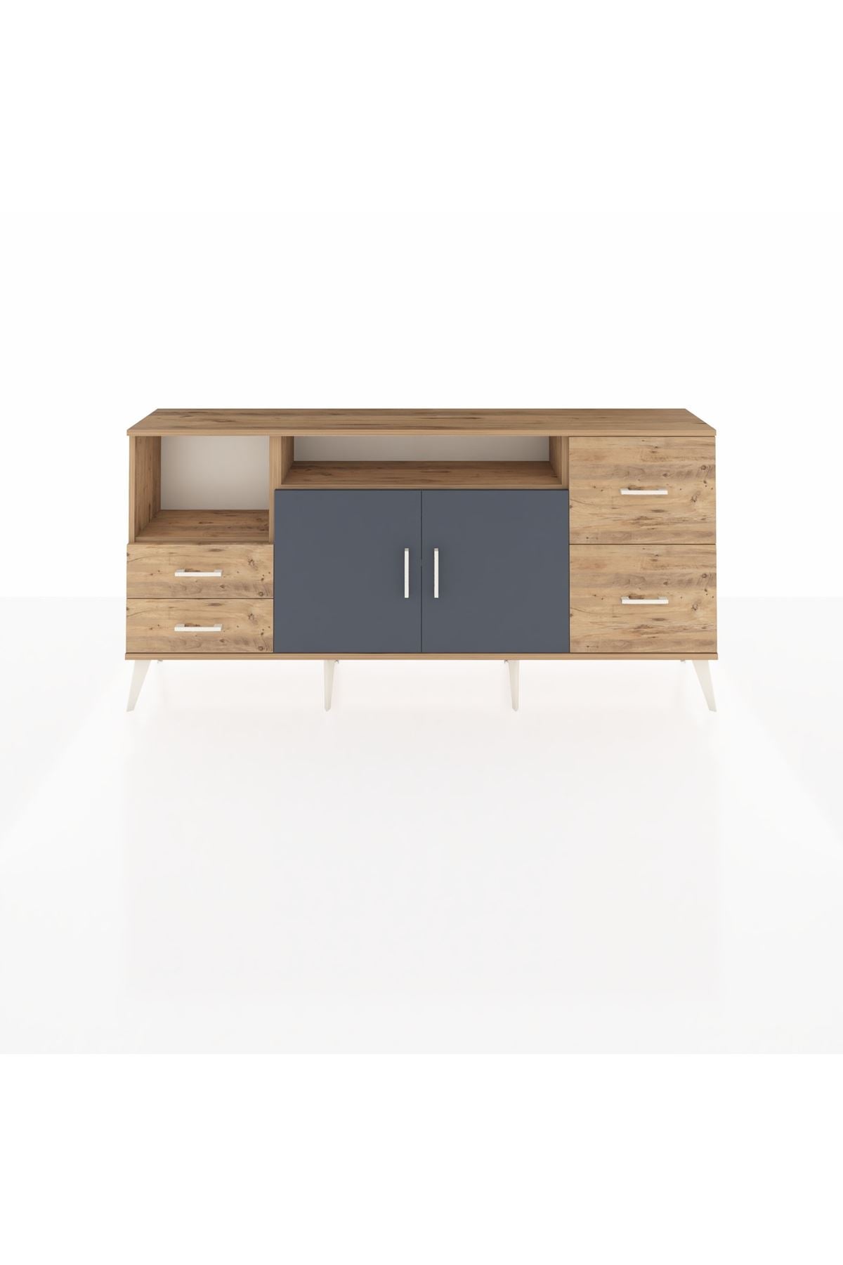 Arges Konsol 3 Raflı 4 Çekmeceli 2 Kapaklı 176x30x83 - S148M034V27A