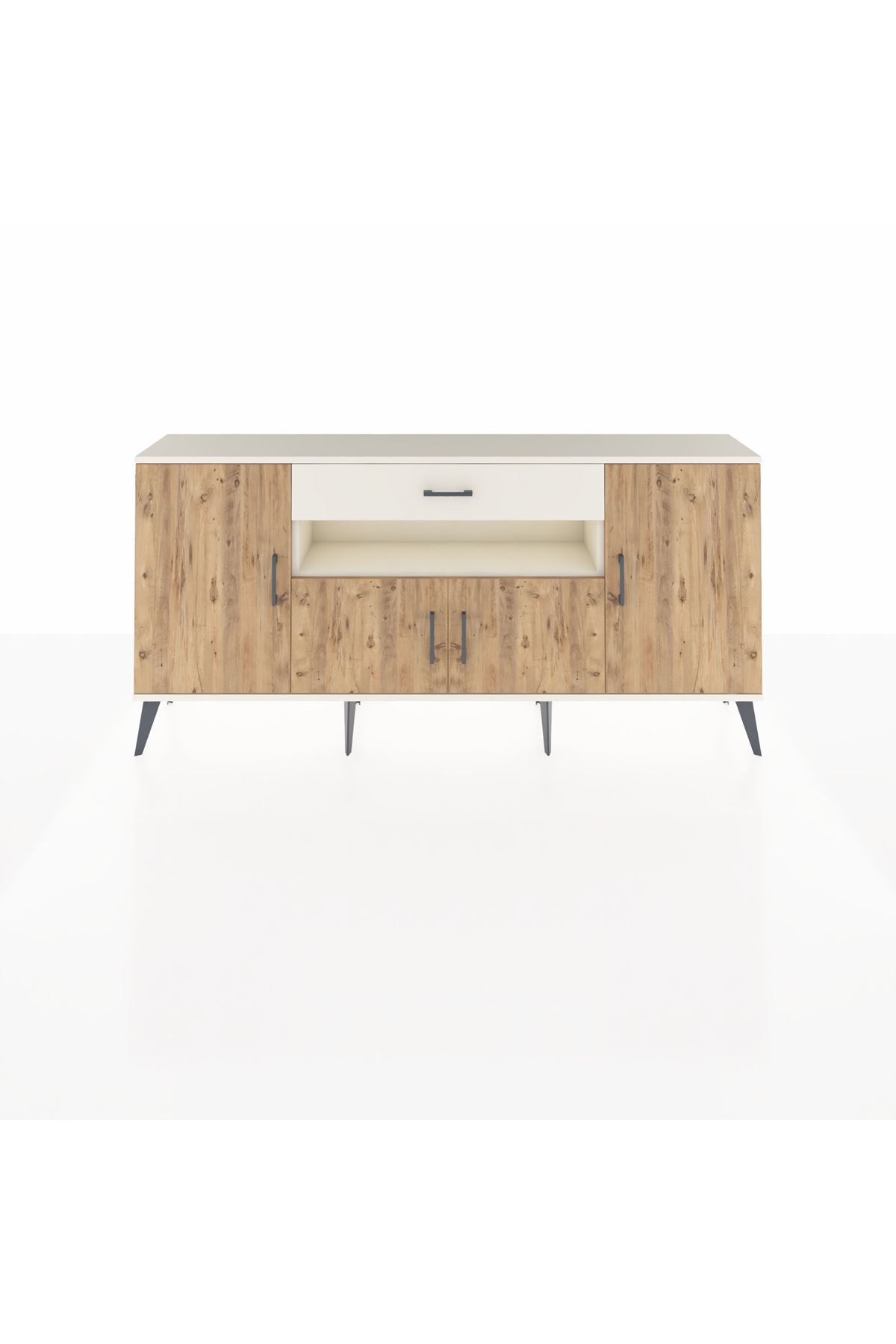 Arges Konsol 3 Raflı Tek Çekmeceli 4 Kapaklı 176x30x83 - S148M035V01A