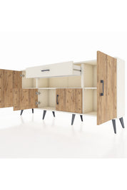 Arges Konsol 3 Raflı Tek Çekmeceli 4 Kapaklı 176x30x83 - S148M035V01A