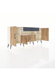 Arges Konsol 3 Raflı Tek Çekmeceli 4 Kapaklı 176x30x83 - S148M035V02A