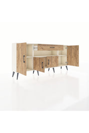 Arges Konsol 3 Raflı Tek Çekmeceli 4 Kapaklı 176x30x83 - S148M035V03A