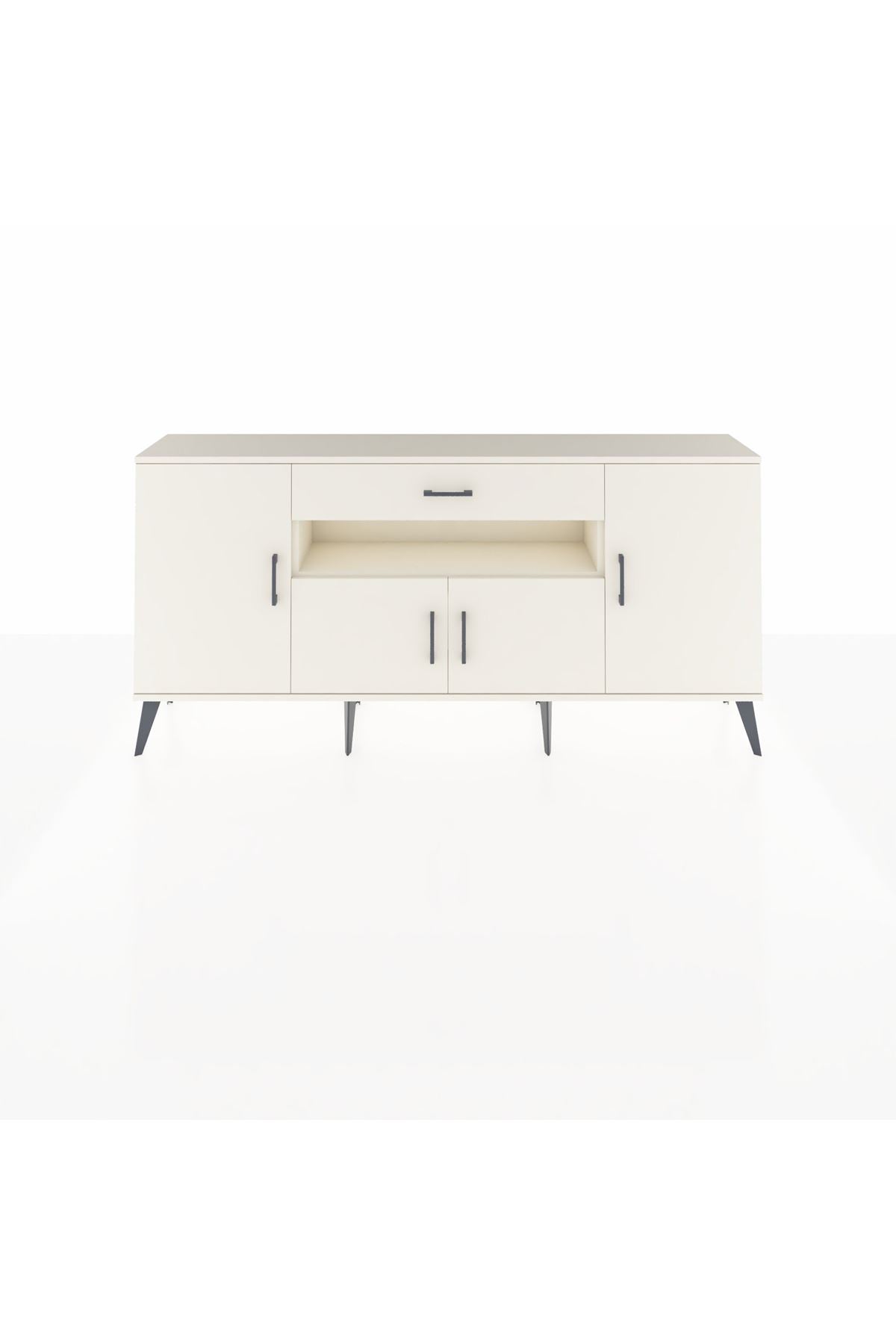 Arges Konsol 3 Raflı Tek Çekmeceli 4 Kapaklı 176x30x83 - S148M035V04A