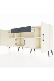Arges Konsol 3 Raflı Tek Çekmeceli 4 Kapaklı 176x30x83 - S148M035V05A