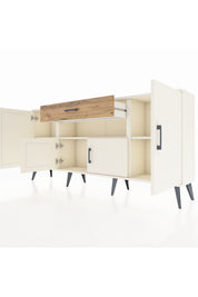 Arges Konsol 3 Raflı Tek Çekmeceli 4 Kapaklı 176x30x83 - S148M035V06A