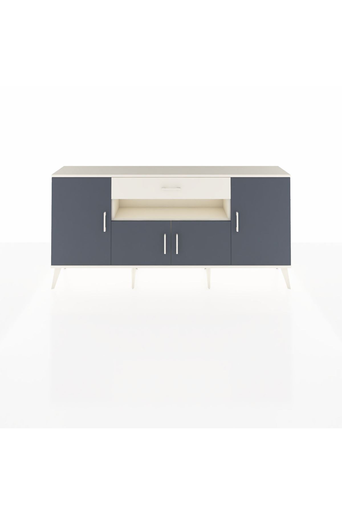 Arges Konsol 3 Raflı Tek Çekmeceli 4 Kapaklı 176x30x83 - S148M035V07A