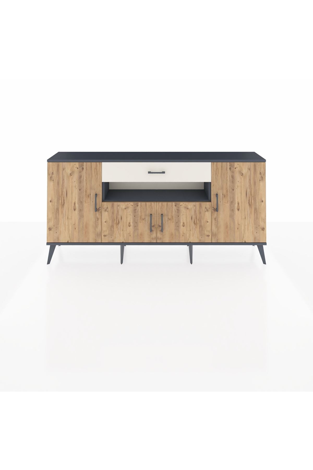 Arges Konsol 3 Raflı Tek Çekmeceli 4 Kapaklı 176x30x83 - S148M035V10A