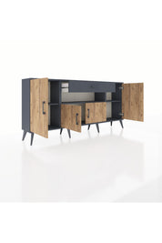 Arges Konsol 3 Raflı Tek Çekmeceli 4 Kapaklı 176x30x83 - S148M035V11A
