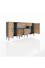 Arges Konsol 3 Raflı Tek Çekmeceli 4 Kapaklı 176x30x83 - S148M035V12A