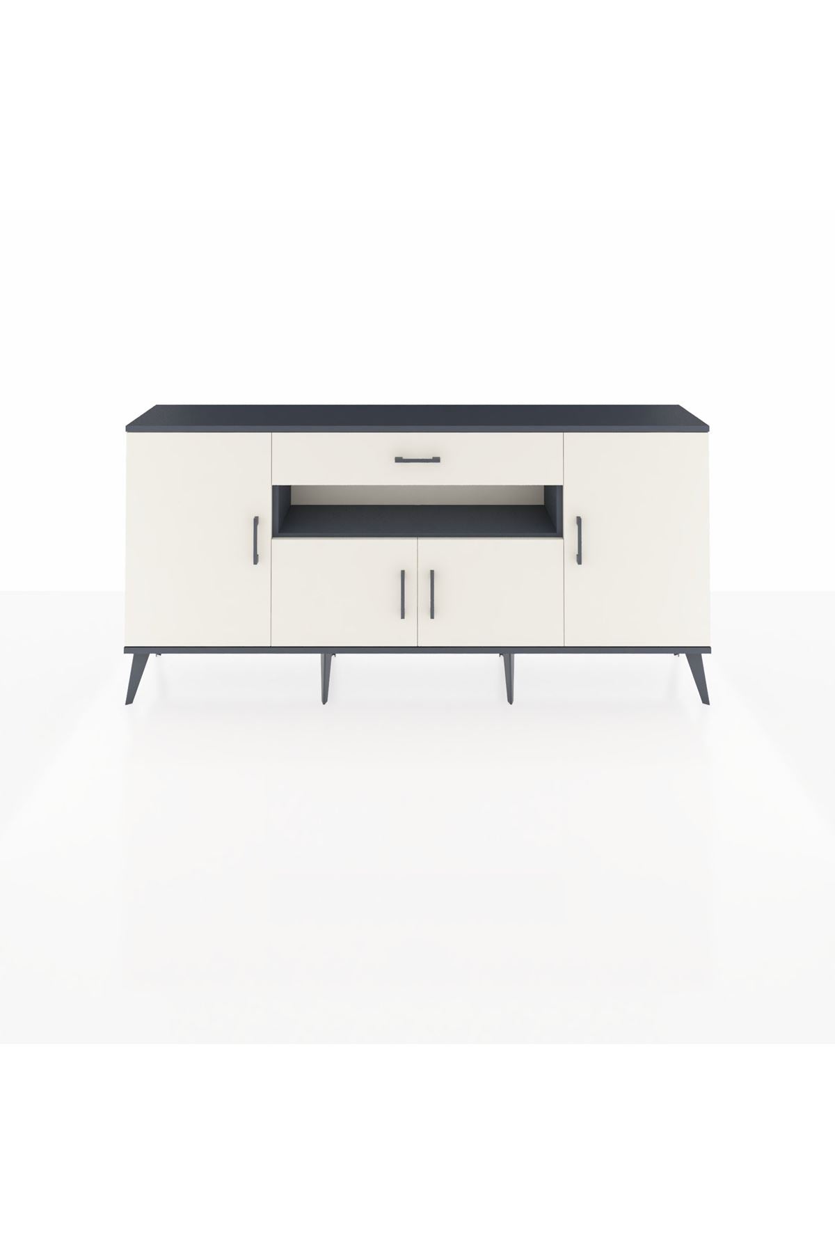 Arges Konsol 3 Raflı Tek Çekmeceli 4 Kapaklı 176x30x83 - S148M035V13A