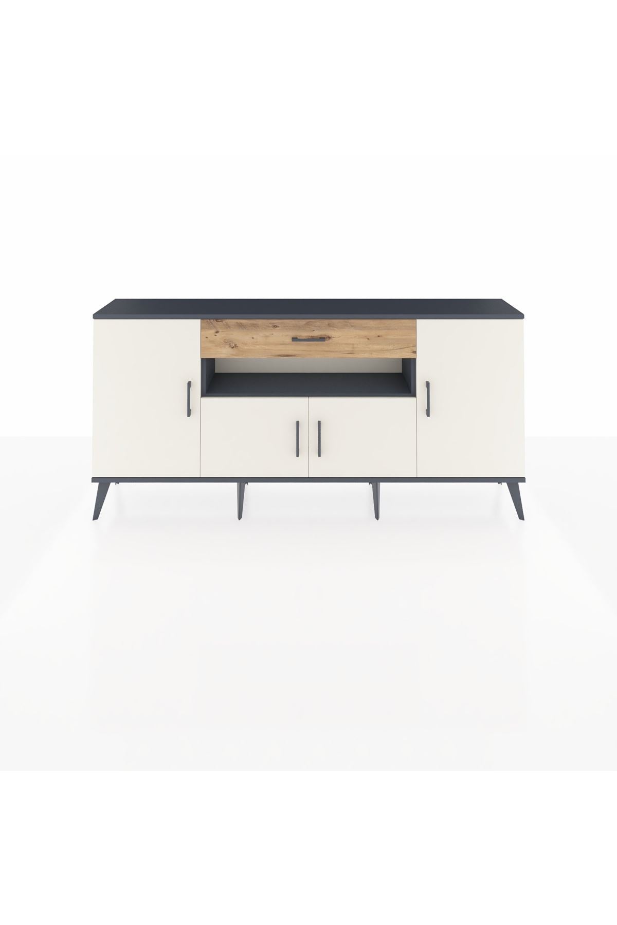 Arges Konsol 3 Raflı Tek Çekmeceli 4 Kapaklı 176x30x83 - S148M035V15A