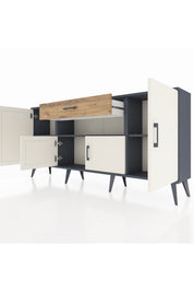 Arges Konsol 3 Raflı Tek Çekmeceli 4 Kapaklı 176x30x83 - S148M035V15A